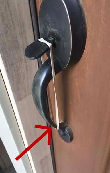 If you spot a rubber band on your front door handle, you need to know ...